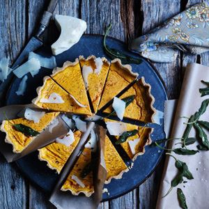 Pumpkin, Pecorino and Sage Tart