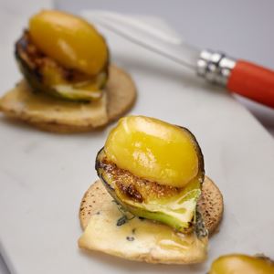 Homemade Oatcakes and Grilled Figs with Blue Cheese and Honey - Chef Recipe by John T. Bailey