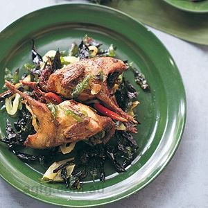 Roast Quail with Crisp Curry Leaves - Chef Recipe by Luke Nguyen