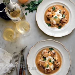 Sea Scallops with Cauliflower Purée and Capers by Mimi Thorisson