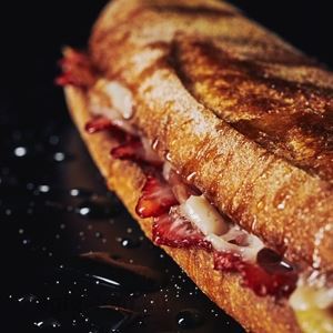 Strawberry, Prosciutto, Manchego and Honey Toasted Sandwich - Chef Recipe by Darren Purchese