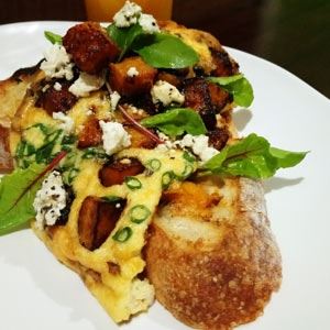 Caramelised Pumpkin and Feta Omelette - Chef Recipe by Shawn Sheather