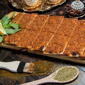 Lamb, Red and Green Pepper Pide