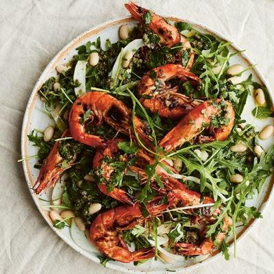 Charred Prawns, Cannellini Beans and Fennel by Jessica Elliott Dennison