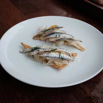 Sicilian White Anchovy Crostini - Chef Recipe by Bruno Conti