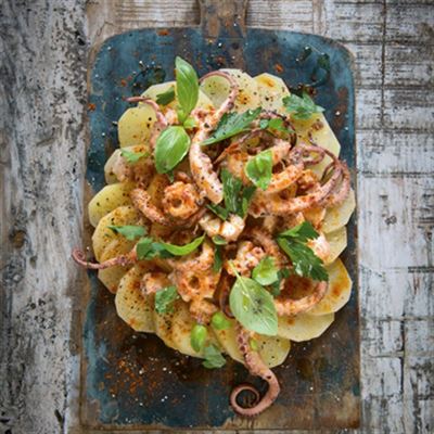 Festival Squid with Potatoes - Chef Recipe by Stevan Paul