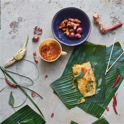 Steamed Fish Parcels with Lemon Basil