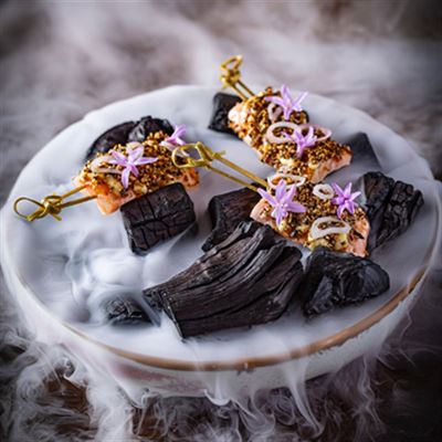 Char-grilled Salmon Belly - Chef Recipe Adam Dundas Taylor