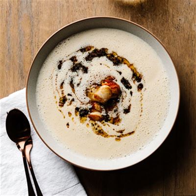 Cauliflower Soup and Seared Tasmanian Scallops- Chef Recipe by Imanka Eashan