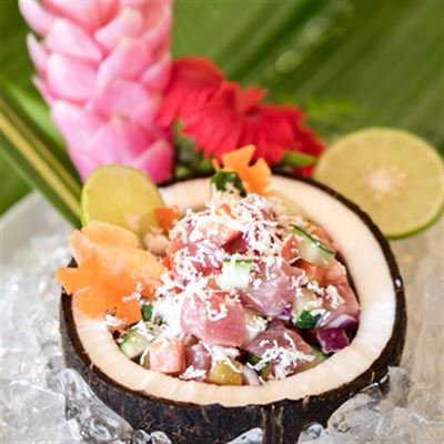 Poisson Cru with Coconut Milk - Chef Recipe by Sebastien Prevel.