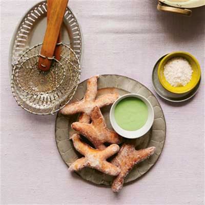 Dough Sticks with Pandan Custard - Chef Recipe by John Chantarasak.
