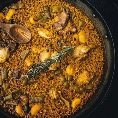 Traditional Paella Valenciana - Recipe by Chef David Rubio Varon