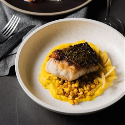 Barramundi with Corn, Preserved Lemon and Ras el Hanout - Chef Recipe by Joe Marie Tayao