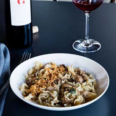 Mafalde with Veal Ragu and Cavolo Nero - Chef Recipe by Marco Masotti