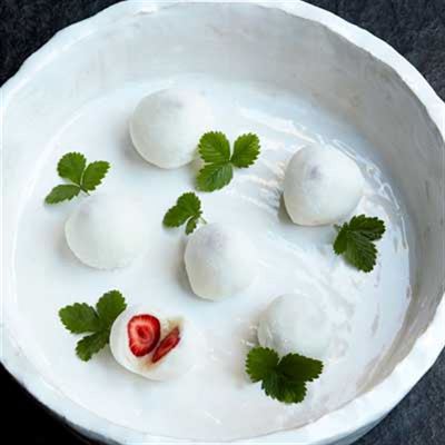Mochi Wrapped Strawberries