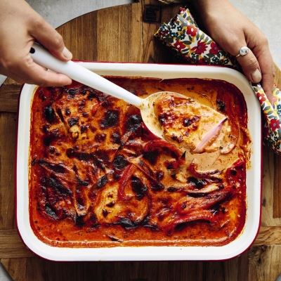 Creamy Paprika Pork Traybake - Recipe by Eva and Maria Konecsny