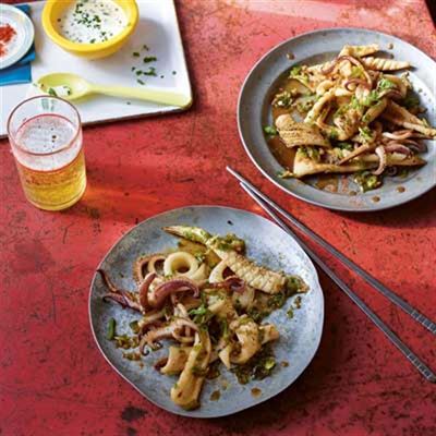 Butter Grilled Squid & Horseradish Mayo - Recipe by Su Scott