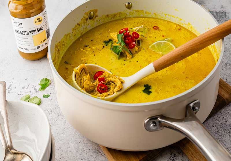 Flu Fighter Chicken and Turmeric Soup - Recipe by Gevity Rx