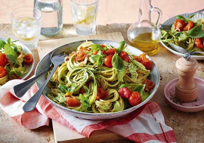 Avocado and Zucchini Spaghetti