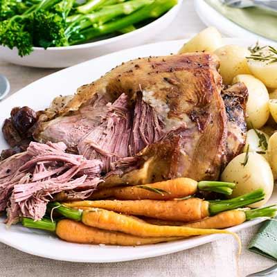 Slow-cooker Roast Lamb and Winter Vegetables