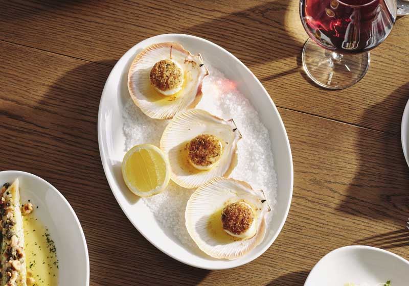 Baked Shark Bay Jumbo Scallops in Five Pepper Crust Butter - Chef Recipe by Arie Prabowo