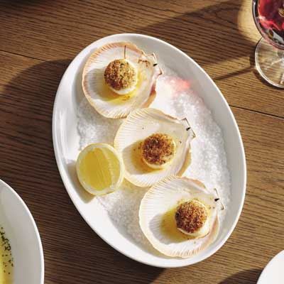 Baked Shark Bay Jumbo Scallops in Five Pepper Crust Butter - Chef Recipe by Arie Prabowo