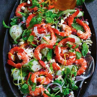 Prawn, Watercress and Pearl Couscous Salad