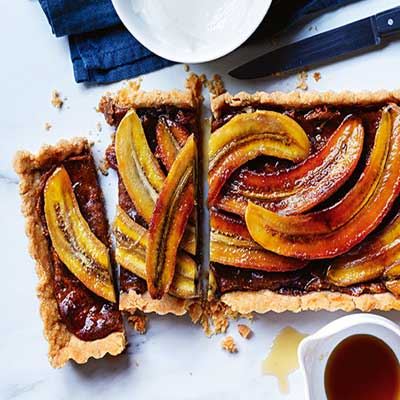Vegan Banana and Caramel Tart