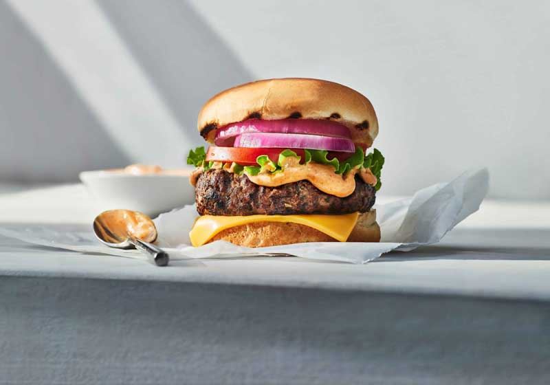 Beef Burgers with Spicy Maple Sauce - Recipe by Maple from Canada