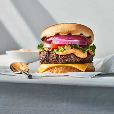 Beef Burgers with Spicy Maple Sauce - Recipe by Maple from Canada