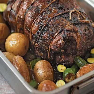 Pot-roasted Lamb with Figs