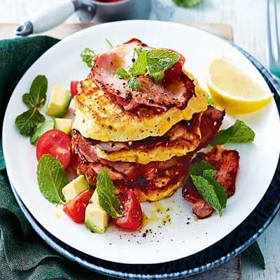 Corn Fritters with Tomato and Avocado Salsa