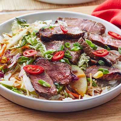 Lemongrass Beef with Asian Pear Salad