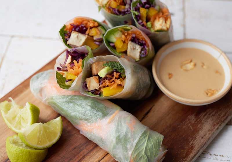 Vegan Maple Spring Rolls