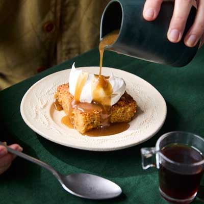 Sticky Carrot Pudding with Spiced Butterscotch - Recipe by Melanie Persson