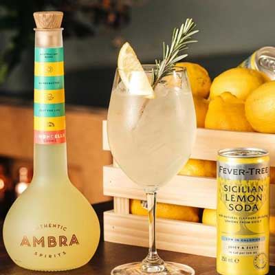 Ambra Limoncello Spritz - Recipe by Ambra Spirits Distillery Bar & Restaurant 