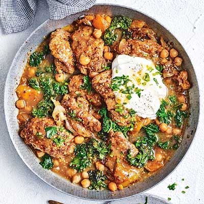 Apricot Chicken and Chickpea Tagine