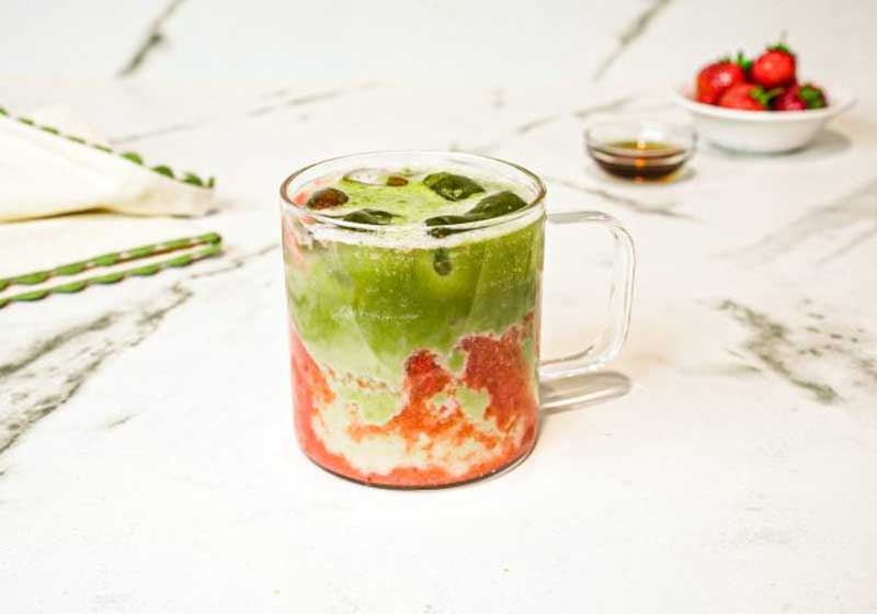 Maple Strawberry Matcha Latte