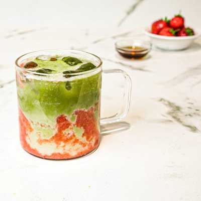 Maple Strawberry Matcha Latte