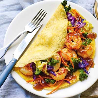 Thai-style Omelette with Prawns