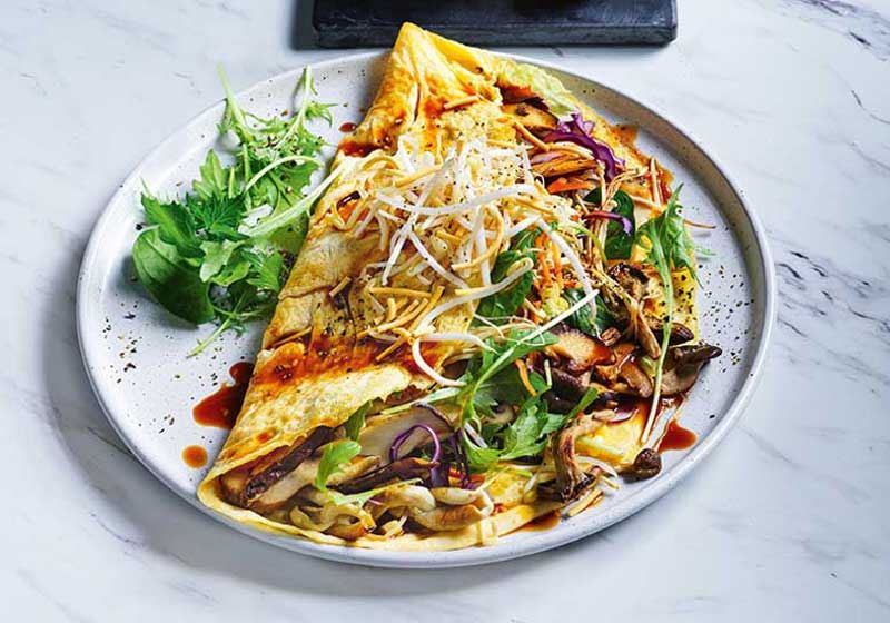 Asian-style Mushroom Omelette