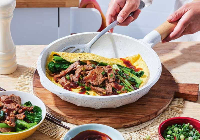 Leftover Lamb Omelette