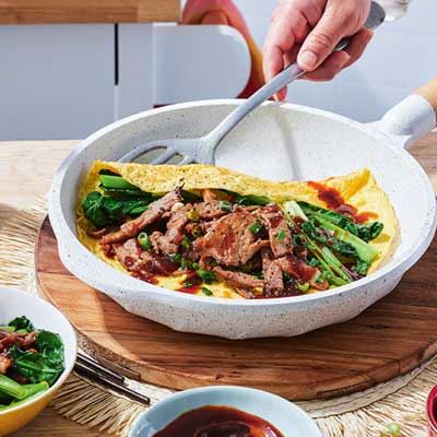 Leftover Lamb Omelette