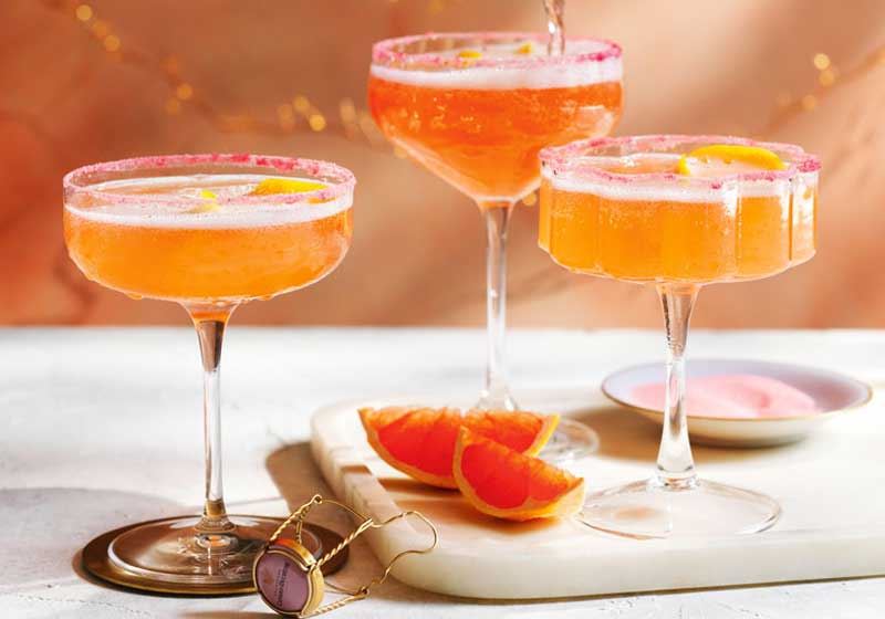 Pink Margarita Champagne Cocktail