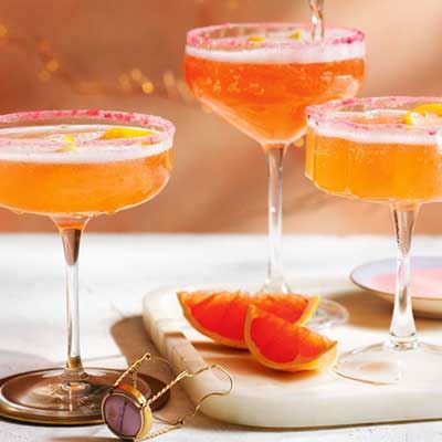 Pink Margarita Champagne Cocktail
