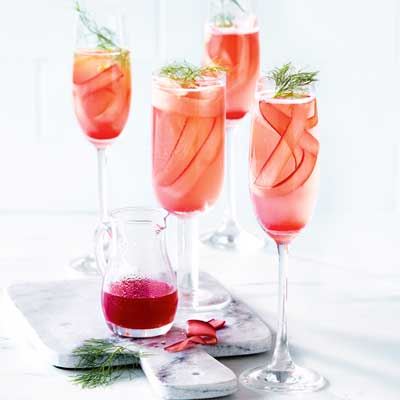 Rhubarb and Fennel Sparkling Cocktail