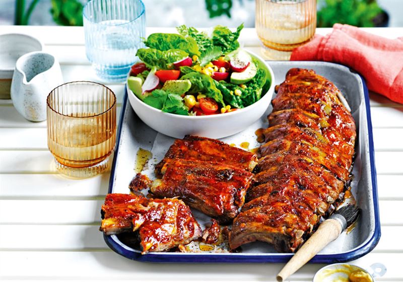 Creole Maple Bourbon Pork Ribs