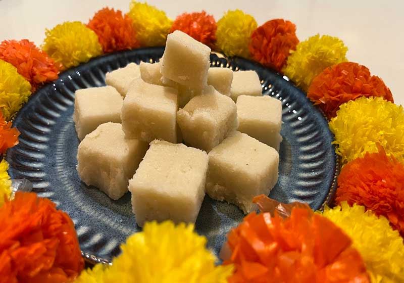 Khobra Vadi (Coconut Slice) - Recipe by Maithilee Kajale