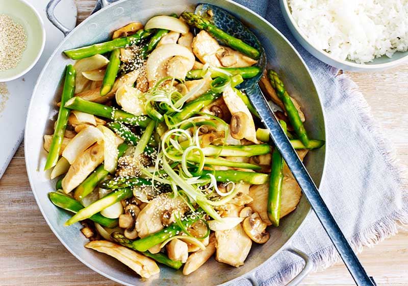 Chicken, Lemon and Asparagus Stir Fry