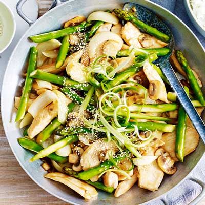 Chicken, Lemon and Asparagus Stir Fry